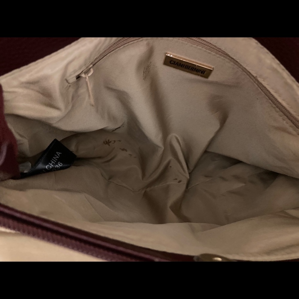 Giani Bernini Pebble Bridle Leather Tote (Wine) - Picture 11 of 11
